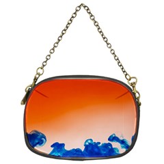 Simulate Weather Fronts Smoke Blue Orange Chain Purses (two Sides)  by Mariart