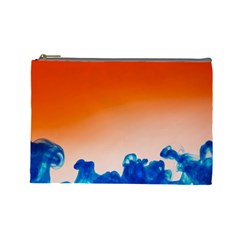 Simulate Weather Fronts Smoke Blue Orange Cosmetic Bag (large)  by Mariart