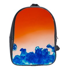 Simulate Weather Fronts Smoke Blue Orange School Bags(large)  by Mariart