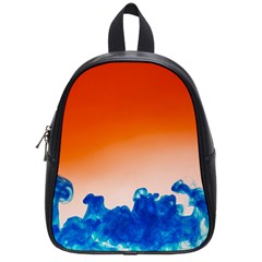 Simulate Weather Fronts Smoke Blue Orange School Bags (small)  by Mariart