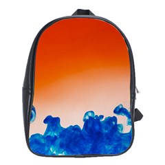 Simulate Weather Fronts Smoke Blue Orange School Bags (xl)  by Mariart