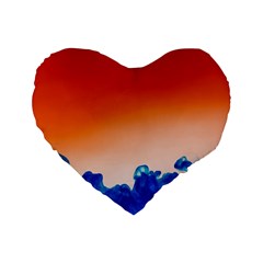 Simulate Weather Fronts Smoke Blue Orange Standard 16  Premium Heart Shape Cushions by Mariart