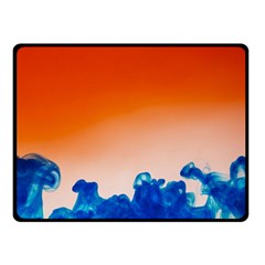 Simulate Weather Fronts Smoke Blue Orange Double Sided Fleece Blanket (small)  by Mariart