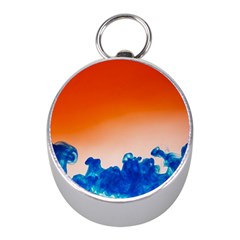 Simulate Weather Fronts Smoke Blue Orange Mini Silver Compasses by Mariart