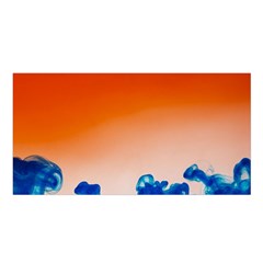 Simulate Weather Fronts Smoke Blue Orange Satin Shawl