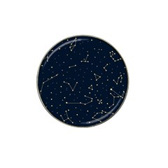 Star Zodiak Space Circle Sky Line Light Blue Yellow Hat Clip Ball Marker by Mariart