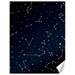 Star Zodiak Space Circle Sky Line Light Blue Yellow Canvas 12  X 16   by Mariart