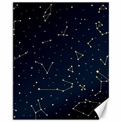 Star Zodiak Space Circle Sky Line Light Blue Yellow Canvas 16  X 20   by Mariart