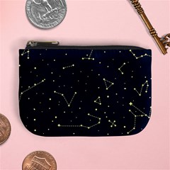 Star Zodiak Space Circle Sky Line Light Blue Yellow Mini Coin Purses by Mariart