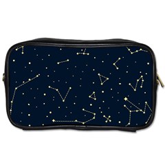 Star Zodiak Space Circle Sky Line Light Blue Yellow Toiletries Bags 2-side by Mariart