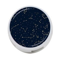 Star Zodiak Space Circle Sky Line Light Blue Yellow 4-port Usb Hub (two Sides)  by Mariart