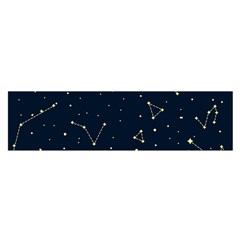 Star Zodiak Space Circle Sky Line Light Blue Yellow Satin Scarf (oblong)