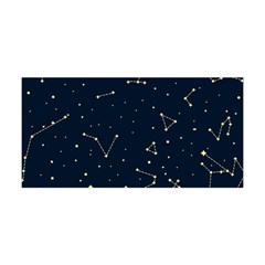 Star Zodiak Space Circle Sky Line Light Blue Yellow Yoga Headband