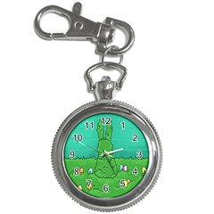 Rabbit Easter Green Blue Egg Key Chain Watches by Mariart