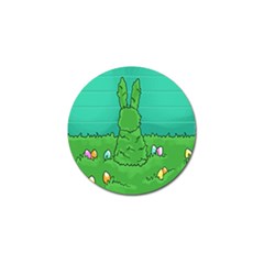 Rabbit Easter Green Blue Egg Golf Ball Marker by Mariart