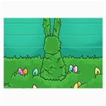 Rabbit Easter Green Blue Egg Large Glasses Cloth (2-Side) Front