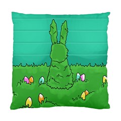 Rabbit Easter Green Blue Egg Standard Cushion Case (two Sides) by Mariart