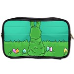 Rabbit Easter Green Blue Egg Toiletries Bags 2-Side Front