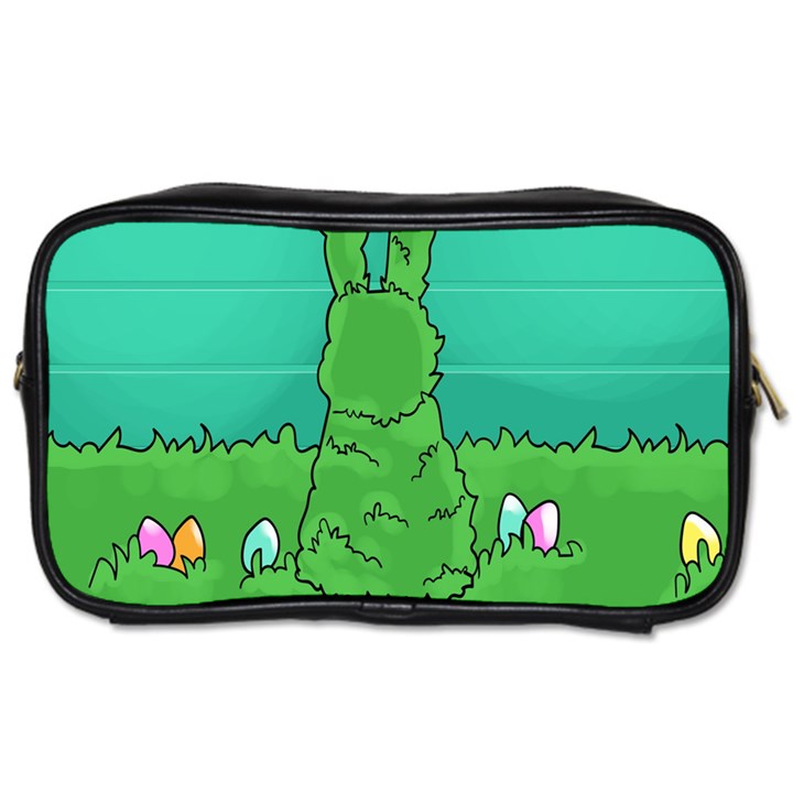 Rabbit Easter Green Blue Egg Toiletries Bags 2-Side