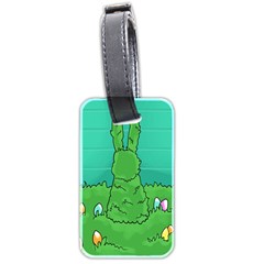 Rabbit Easter Green Blue Egg Luggage Tags (two Sides) by Mariart