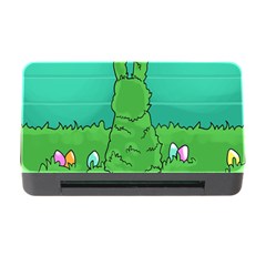 Rabbit Easter Green Blue Egg Memory Card Reader With Cf by Mariart