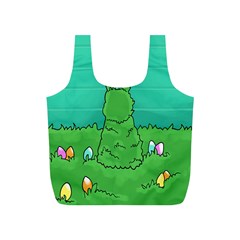 Rabbit Easter Green Blue Egg Full Print Recycle Bags (s)  by Mariart