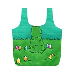 Rabbit Easter Green Blue Egg Full Print Recycle Bags (m) 