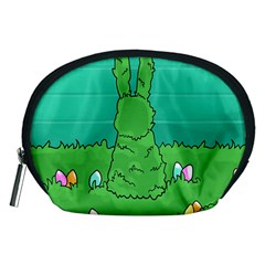 Rabbit Easter Green Blue Egg Accessory Pouches (medium)  by Mariart