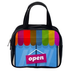 Store Open Color Rainbow Glass Orange Red Blue Brown Green Pink Classic Handbags (one Side) by Mariart