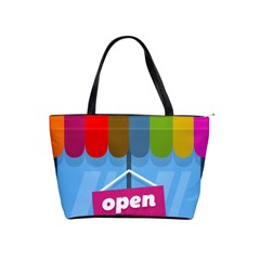 Store Open Color Rainbow Glass Orange Red Blue Brown Green Pink Shoulder Handbags by Mariart