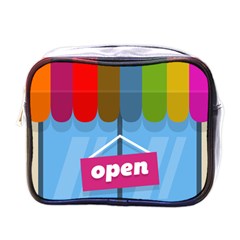 Store Open Color Rainbow Glass Orange Red Blue Brown Green Pink Mini Toiletries Bags by Mariart