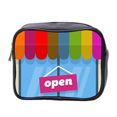 Store Open Color Rainbow Glass Orange Red Blue Brown Green Pink Mini Toiletries Bag 2-side by Mariart