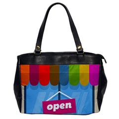 Store Open Color Rainbow Glass Orange Red Blue Brown Green Pink Office Handbags by Mariart