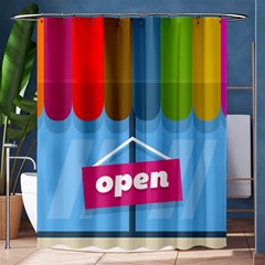 Store Open Color Rainbow Glass Orange Red Blue Brown Green Pink Shower Curtain 60  X 72  (medium)  by Mariart