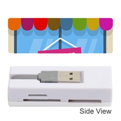 Store Open Color Rainbow Glass Orange Red Blue Brown Green Pink Memory Card Reader (stick)  by Mariart