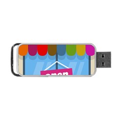 Store Open Color Rainbow Glass Orange Red Blue Brown Green Pink Portable Usb Flash (one Side) by Mariart