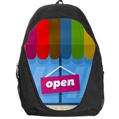 Store Open Color Rainbow Glass Orange Red Blue Brown Green Pink Backpack Bag by Mariart