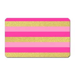 Pink Line Gold Red Horizontal Magnet (rectangular)