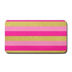 Pink Line Gold Red Horizontal Medium Bar Mats by Mariart