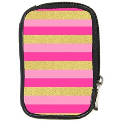 Pink Line Gold Red Horizontal Compact Camera Cases by Mariart