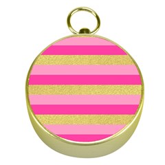 Pink Line Gold Red Horizontal Gold Compasses by Mariart