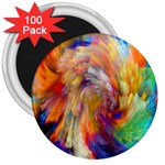 Rainbow Color Splash 3  Magnets (100 pack) Front