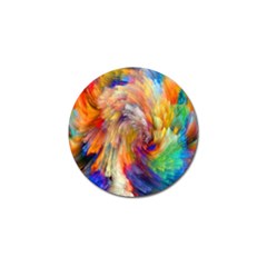 Rainbow Color Splash Golf Ball Marker by Mariart