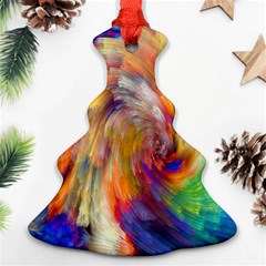 Rainbow Color Splash Christmas Tree Ornament (two Sides) by Mariart