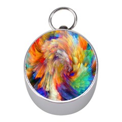 Rainbow Color Splash Mini Silver Compasses by Mariart