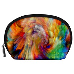 Rainbow Color Splash Accessory Pouches (large)  by Mariart