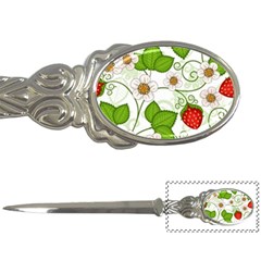 Strawberry Fruit Leaf Flower Floral Star Green Red White Letter Openers by Mariart