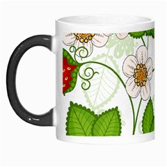 Strawberry Fruit Leaf Flower Floral Star Green Red White Morph Mugs by Mariart