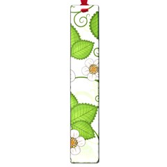 Strawberry Fruit Leaf Flower Floral Star Green Red White Large Book Marks by Mariart