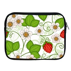 Strawberry Fruit Leaf Flower Floral Star Green Red White Apple Ipad 2/3/4 Zipper Cases by Mariart